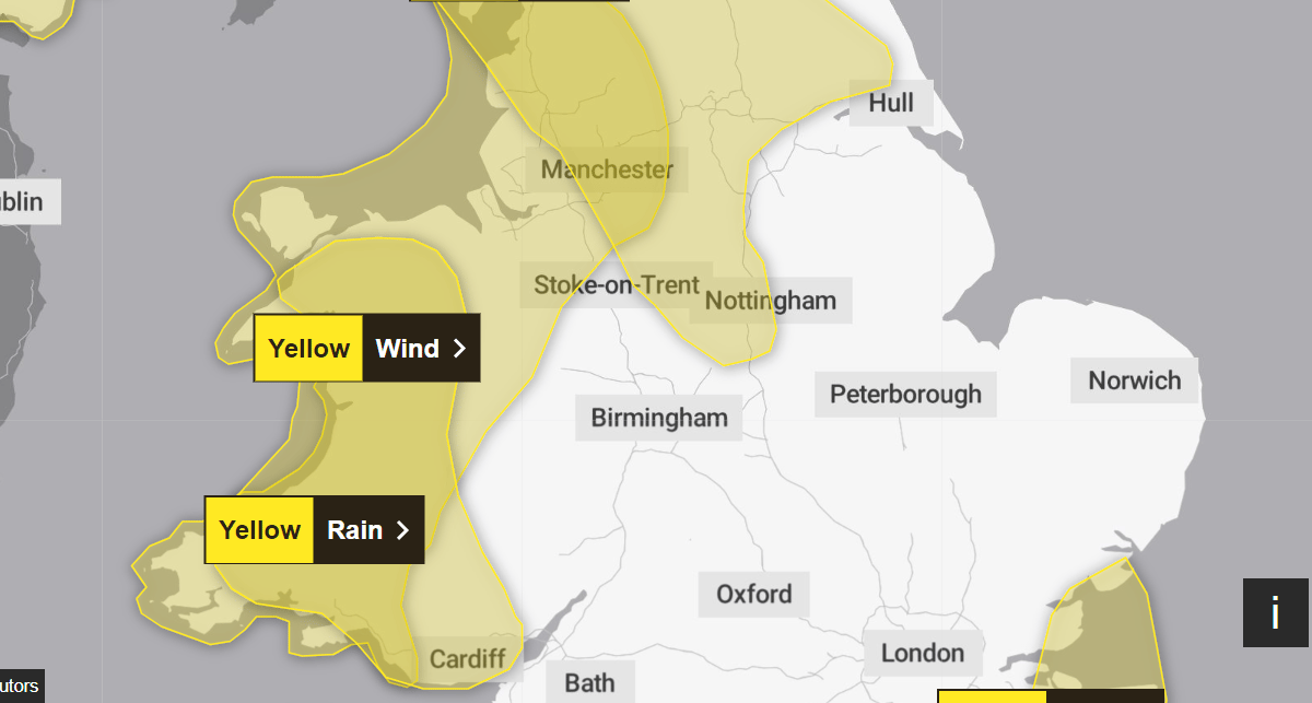 Weather warnings issued for wind and rain cambriannews.co.uk